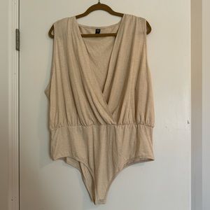 Shein Deep V Neck Sleeveless Blouse Bodysuit - Never Worn